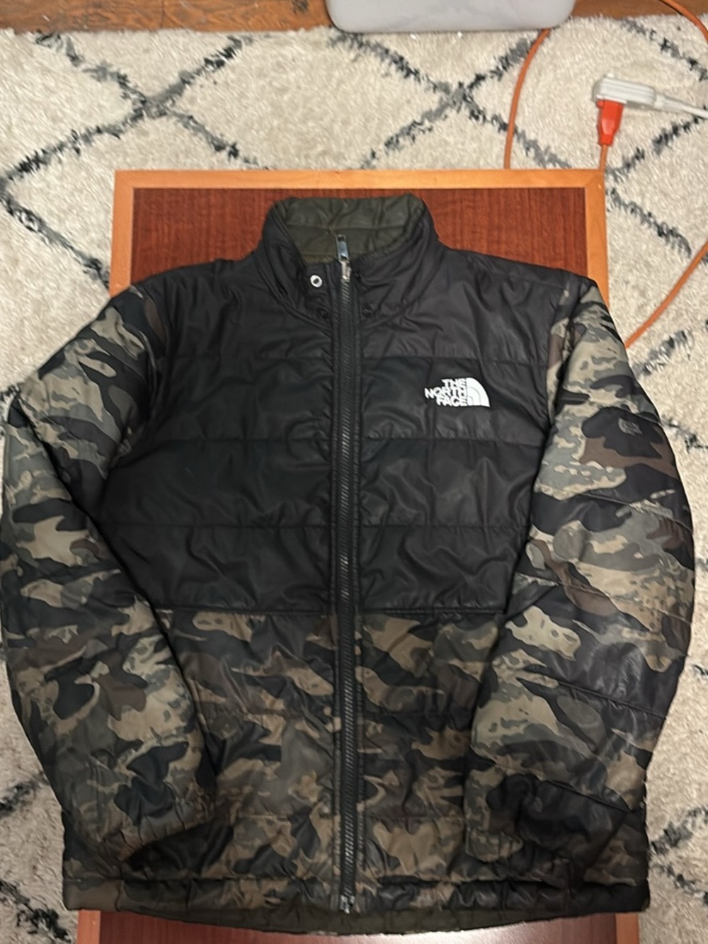 The North Face Kids Black & Olive Camo Puffer Jacket
